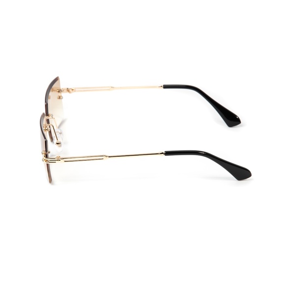 Mocha Brown Tint Rimless Summer Sunglasses - Picture 4 of 4